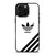 ADIDAS LOGO WHITE CLASSIC STRIPES iPhone 16 Pro Max Case Cover