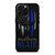 BLUE LINE POLICE WARRIOR SKULL iPhone 16 Pro Max Case Cover