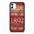 ALABAMA CRIMSON TIDE FOOTBALL CLUB 1892 iPhone 11 Case Cover