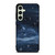 NAVY BLUE STAR FABRIC TEXTURE Samsung Galaxy S24 FE Case Cover