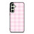 PINK PLAID PATTERN Samsung Galaxy S24 FE Case Cover