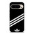 ADIDAS ORIGINALS STRIPES BLACK WHITE Google Pixel 9 Pro Case Cover