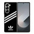 ADIDAS ORIGINALS STRIPES BLACK WHITE Samsung Galaxy Z Fold 6 Case Cover