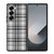 GREY CHECK FABRIC TEXTURES Samsung Galaxy Z Fold 6 Case Cover