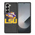 LSU TIGERS LEATHER LOGO Samsung Galaxy Z Fold 6 Case Cover