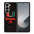 MIAMI HURRICANES UM ADIDAS Samsung Galaxy Z Fold 6 Case Cover