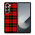 RED BLACK TARTAN PATTERN Samsung Galaxy Z Fold 6 Case Cover