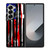USA FLAG AMERICAN BASEBALL BLACK WHITE Samsung Galaxy Z Fold 6 Case Cover
