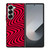 WAVY RED PATTERN Samsung Galaxy Z Fold 6 Case Cover