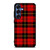 RED BLACK TARTAN PATTERN Samsung Galaxy S25 Case Cover