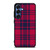 RED BLUE TARTAN PLAID PATTERN Samsung Galaxy S25 Case Cover