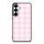 PINK PLAID PATTERN Samsung Galaxy S25 Plus Case Cover