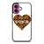 COACH NEW YORK BROWN HEART iPhone 16 Plus Case Cover