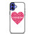 COACH NEW YORK PINK HEART iPhone 16 Case Cover