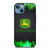 JOHN DEERE TRACTOR LOGO GREEN FIRE iPhone 13 Case Cover