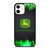 JOHN DEERE TRACTOR LOGO GREEN FIRE iPhone 12 Case Cover