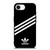ADIDAS ORIGINALS STRIPES BLACK WHITE iPhone 16e Case Cover
