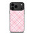 LIGHT PINK PLAID PATTERN iPhone 17 Pro Max Case Cover