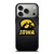 IOWA HAWKEYES METAL LOGO iPhone 17 Pro Case Cover