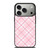 LIGHT PINK PLAID PATTERN iPhone 17 Pro Case Cover