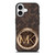 MICHAEL KORS LOGO MK BROWN WALLET iPhone 17 Case Cover