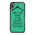 LIFE IS TOO SHORT QUOTE iPhone X / XS Case Cover