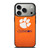 CLEMSON TIGERS LOGO UNIVERSITY FOOTBALL PAW ICON iPhone 17 Pro Case Cover