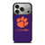 CLEMSON TIGERS LOGO UNIVERSITY FOOTBALL PAW NIKE ICON iPhone 17 Pro Case Cover
