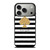 KATE SPADE NEW YORK GOLD LOGO STRIPES PATTERN iPhone 17 Pro Case Cover