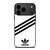 ADIDAS ORIGINALS STRIPES WHITE BLACK iPhone 17 Pro Max Case Cover