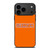 CLEMSON TIGERS LOGO FOOTBALL UNIVERSITY iPhone 17 Pro Max Case Cover