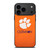 CLEMSON TIGERS LOGO UNIVERSITY FOOTBALL PAW ICON iPhone 17 Pro Max Case Cover