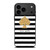 KATE SPADE NEW YORK GOLD LOGO STRIPES PATTERN iPhone 17 Pro Max Case Cover