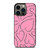 PINK LOVE BRUSHES PATTERN iPhone 13 Pro Case Cover