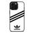 ADIDAS ORIGINALS STRIPES WHITE BLACK iPhone 16 Pro Max Case Cover