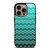 OMBRE TEAL CHEVRON iPhone 16 Pro Case Cover