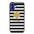 KATE SPADE NEW YORK GOLD LOGO STRIPES PATTERN iPhone 16 Plus Case Cover