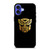 TRANSFORMERS AUTOBOT LOGO GOLD iPhone 16 Plus Case Cover