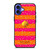 KATE SPADE NEW YORK YELLOW PINK STRIPES GLITTER iPhone 16 Case Cover