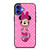 LOUIS VUITTON LV LOGO PINK MINNIE MOUSE iPhone 16 Case Cover