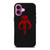 MANDALORIAN RED SKULL LOGO iPhone 16 Plus Case Cover