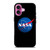 NASA LOGO BLACK iPhone 16 Plus Case Cover