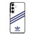 ADIDAS ORIGINALS STRIPES WHITE ROYAL BLUE Samsung Galaxy S24 Case Cover