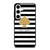KATE SPADE NEW YORK GOLD LOGO STRIPES PATTERN Samsung Galaxy S24 Case Cover