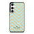 KATE SPADE NEW YORK LOGO GOLDEN GREEN CHEVRON PATTERN Samsung Galaxy S24 Case Cover
