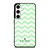 KATE SPADE NEW YORK LOGO GREEN CHEVRON PATTERN Samsung Galaxy S24 Case Cover