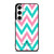 KATE SPADE NEW YORK LOGO GREEN PINK CHEVRON PATTERN Samsung Galaxy S24 Case Cover