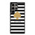 KATE SPADE NEW YORK GOLD LOGO STRIPES PATTERN Samsung Galaxy S24 Ultra Case Cover