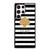 KATE SPADE NEW YORK GOLD LOGO STRIPES PATTERN Samsung Galaxy S23 Ultra Case Cover