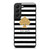 KATE SPADE NEW YORK GOLD LOGO STRIPES PATTERN Samsung Galaxy S22 Plus Case Cover